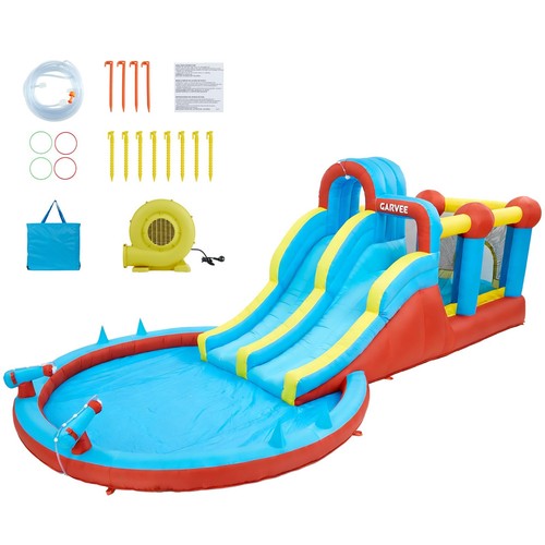 Inflatable water slide park - water,